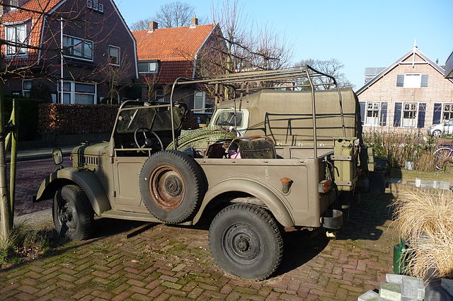 Rear of a GAZ-69, showing the bedframe