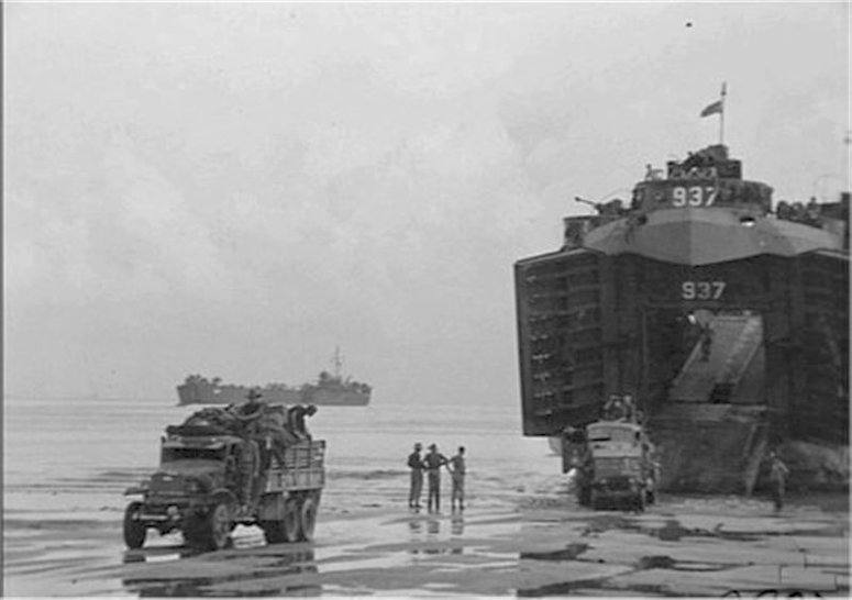 USS_LST-937-GMC-truck-Labuan-Island-Borneo-June1945